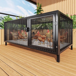 雞籠子家用室外大號方管防雨室內農村自動清糞雞鴨鵞養殖籠鴿子籠