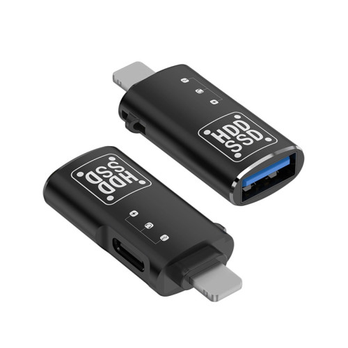 金屬款轉接頭TYPE-C轉lightning快速接U盤數據傳輸可充電耳機聽歌