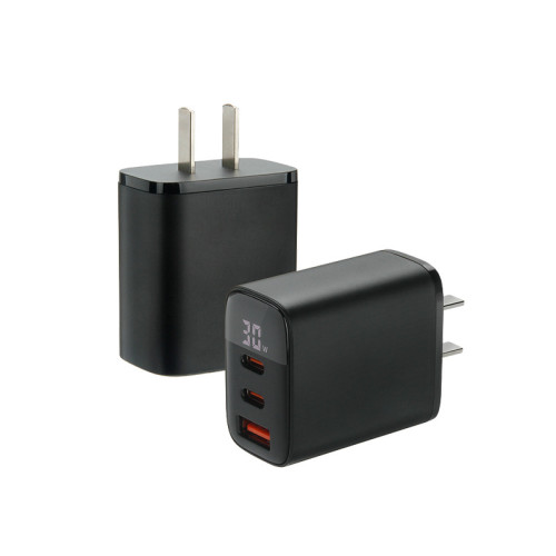 30W氮化鎵PD快充頭智能數顯多口充電器適用蘋果華爲安卓平板手機