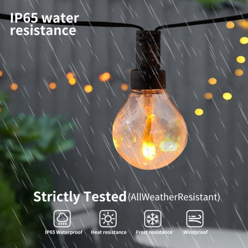 戶外太陽能G40火焰泡泡燈串防水庭院露營節能燈串婚慶派對裝飾燈 戶外太陽能G40火焰泡泡燈串防水庭院露營節能燈串婚慶派對裝飾燈