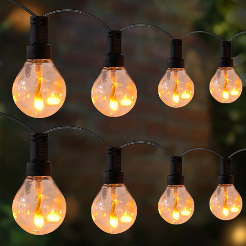 戶外太陽能G40火焰泡泡燈串防水庭院露營節能燈串婚慶派對裝飾燈 戶外太陽能G40火焰泡泡燈串防水庭院露營節能燈串婚慶派對裝飾燈