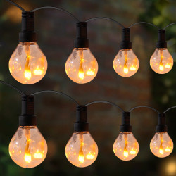 戶外G40泡泡火焰燈串USB防水球泡led燈串庭院裝飾節日露營裝飾