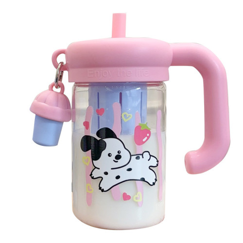 玻璃吸管杯女生高顔值水杯2025新款耐高溫家用辦公室外出可攜式杯子 玻璃吸管杯女生高顔值水杯2025新款耐高溫家用辦公室外出可攜式杯子