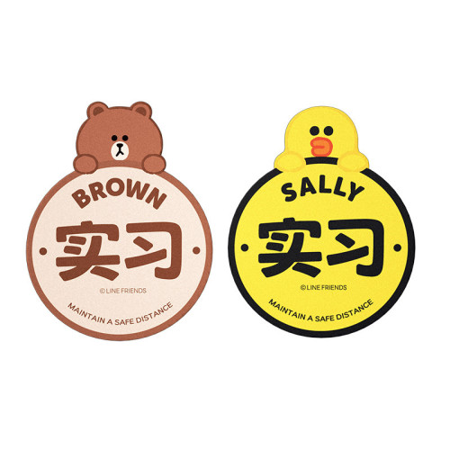 徠本實習磁吸車貼女司機新手上路汽車裝飾貼紙實習期標志貼遮劃痕