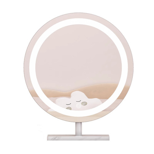 化妝鏡帶燈智能輕奢高級新款梳妝台鏡子臥室家用桌上型桌面