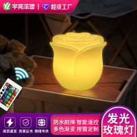 床頭玫瑰花氛圍小夜燈戶外草坪燈景區園林景觀燈商業美陳裝飾燈