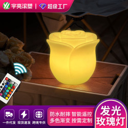 床頭玫瑰花氛圍小夜燈戶外草坪燈景區園林景觀燈商業美陳裝飾燈