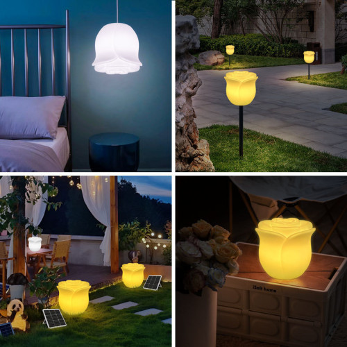 床頭玫瑰花氛圍小夜燈戶外草坪燈景區園林景觀燈商業美陳裝飾燈 床頭玫瑰花氛圍小夜燈戶外草坪燈景區園林景觀燈商業美陳裝飾燈