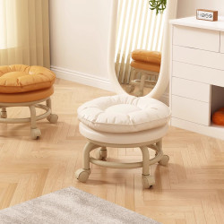 【免運】萬向輪小凳子滑輪矮凳家用帶娃神器帶輪圓凳可移動板凳入戶換鞋凳