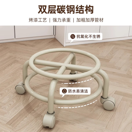 【免運】萬向輪小凳子滑輪矮凳家用帶娃神器帶輪圓凳可移動板凳入戶換鞋凳 【免運】萬向輪小凳子滑輪矮凳家用帶娃神器帶輪圓凳可移動板凳入戶換鞋凳