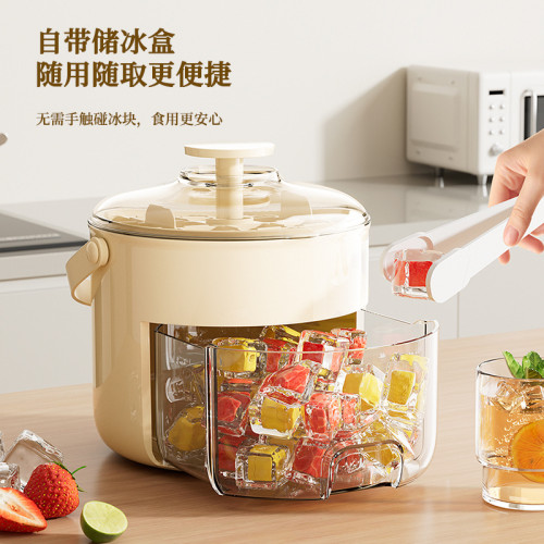 按壓冰格冰塊膜具家用食品級大容量儲冰盒冰箱凍冰塊模具製冰神器 按壓冰格冰塊膜具家用食品級大容量儲冰盒冰箱凍冰塊模具製冰神器