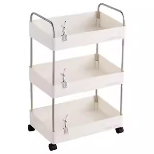 小推車置物架家用零食落地多層客廳美容收納好物書架移動夾縫架子 小推車置物架家用零食落地多層客廳美容收納好物書架移動夾縫架子