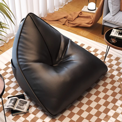 黑色懶人沙發陽台榻榻米客廳休閒躺椅小戶型可躺可睡單人豆袋沙發 黑色懶人沙發陽台榻榻米客廳休閒躺椅小戶型可躺可睡單人豆袋沙發