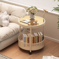 法式輕奢高級感可移動玻璃小推車邊幾客廳沙發小茶幾臥室床頭邊桌