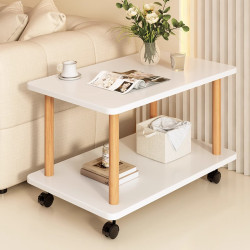 沙發邊幾客廳小桌子家用茶幾可移動出租房用床頭方桌奶油風置物架