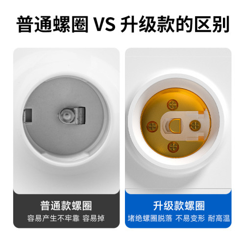 86型暗裝e27螺口燈座led家用節能燈加厚加大耐高溫明裝燈頭螺紋口 86型暗裝e27螺口燈座led家用節能燈加厚加大耐高溫明裝燈頭螺紋口