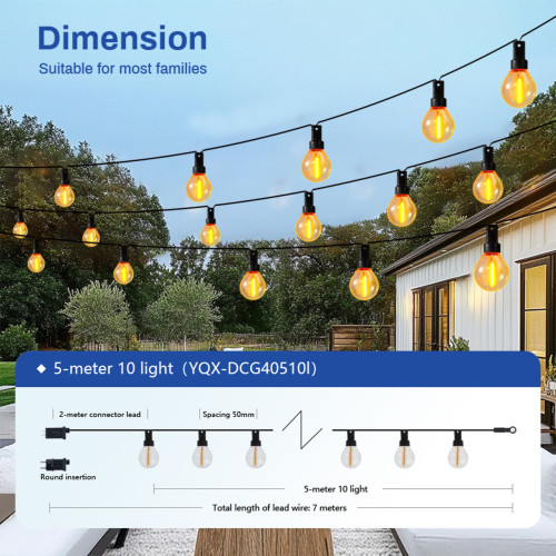 戶外LEDG40流星雨泡泡燈串防水插頭庭院節能露營燈串婚慶派對裝飾 戶外LEDG40流星雨泡泡燈串防水插頭庭院節能露營燈串婚慶派對裝飾