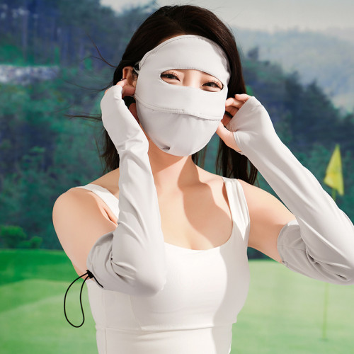 戶外騎行防曬組合面罩女護頸一體冰絲薄款夏季騎車冰袖透氣遮陽帽 戶外騎行防曬組合面罩女護頸一體冰絲薄款夏季騎車冰袖透氣遮陽帽