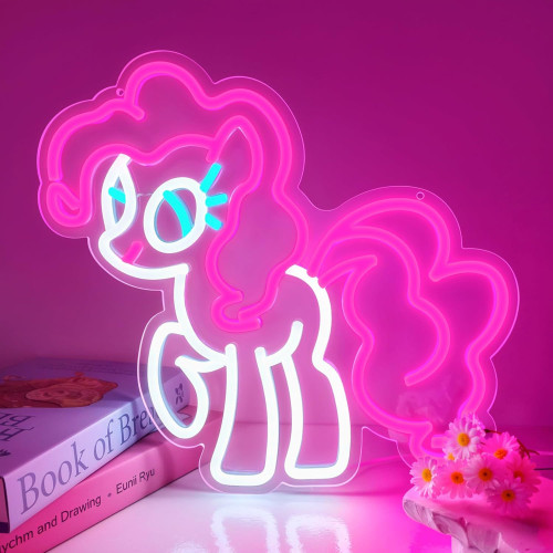 彩虹小馬獨角獸霓虹燈臥室裝飾燈牌UV獨角獸LED發光柔性燈可調光 彩虹小馬獨角獸霓虹燈臥室裝飾燈牌UV獨角獸LED發光柔性燈可調光