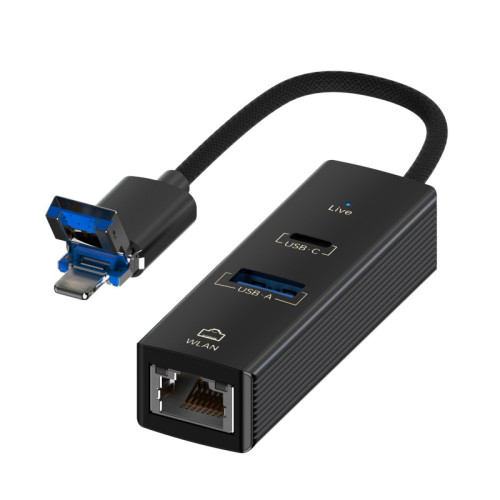 爆款USB3.0轉接器Type-c高速傳輸百兆網口手機平板筆電桌上型通用