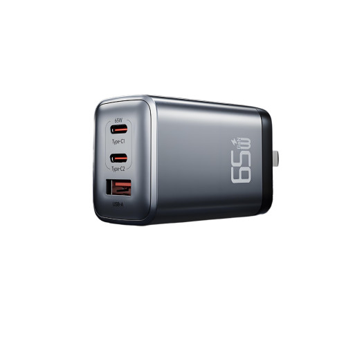 65W大功率氮化鎵快充PD三口充電器適用於蘋果華爲安卓平板充電頭