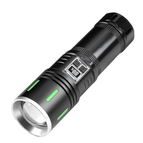戶外強光遠射充電數顯多功能工作燈長續航可攜式雷射手電筒 戶外強光遠射充電數顯多功能工作燈長續航可攜式雷射手電筒