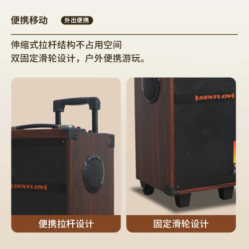拉桿藍牙音箱8寸戶外大功率低音砲樂器木質廣場舞K歌音響帶麥克風 拉桿藍牙音箱8寸戶外大功率低音砲樂器木質廣場舞K歌音響帶麥克風