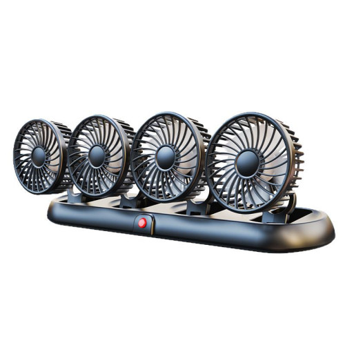 車用風扇大貨車麵包車12V24V強力製冷儀表台三檔調節四頭汽車風扇 車用風扇大貨車麵包車12V24V強力製冷儀表台三檔調節四頭汽車風扇