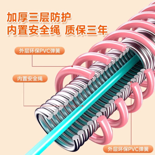 致佳收腹加重彈簧折曡腰軟體肚子女瘦成人矯正駝背鍛鍊呼啦圈