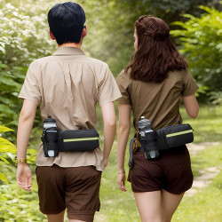 運動水瓶腰包大容量可攜式晨練腰包防水潮流斜背胸包