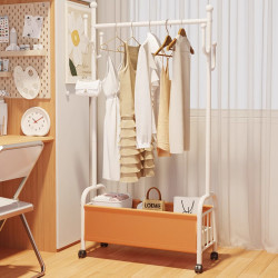 宿舍落地掛衣架不佔地收納衣帽架子玄關家用轉角網紅晾曬衣服架子