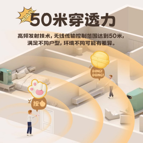 新品貓爪無線門鈴創意家用免布線可愛遠距離老人入戶提醒呼叫門鈴 新品貓爪無線門鈴創意家用免布線可愛遠距離老人入戶提醒呼叫門鈴