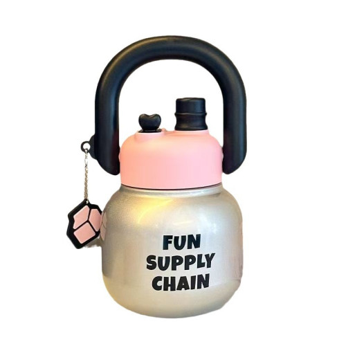 拎拎壺真空雙飲口保溫壺水杯高顔值大容量吸管可攜式女生噸噸保溫杯 拎拎壺真空雙飲口保溫壺水杯高顔值大容量吸管可攜式女生噸噸保溫杯