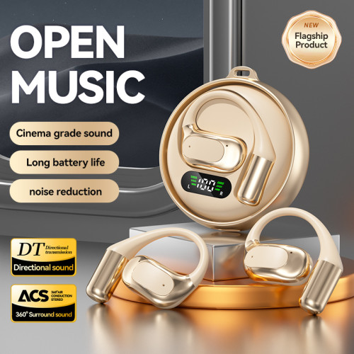 新款AI繙譯運動藍牙耳機不入耳掛耳式無線高音質超長續航觸控設計