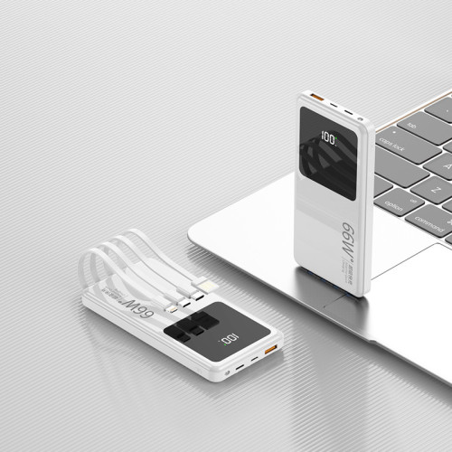 自帶線3c認證行動電源超級快充大容量20000安培行動電源kc