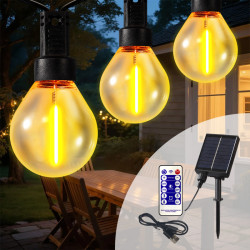 G40太陽能流星雨泡泡燈串防水耐摔露營帳篷婚慶庭院布置裝飾