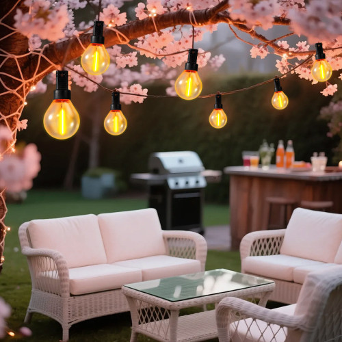 G40太陽能流星雨泡泡燈串防水耐摔露營帳篷婚慶庭院布置裝飾 G40太陽能流星雨泡泡燈串防水耐摔露營帳篷婚慶庭院布置裝飾