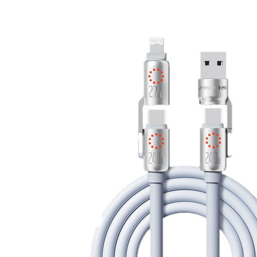 品勝240W四合一超級快充手機數據線矽膠數據線充電線適用蘋果16pX 品勝240W四合一超級快充手機數據線矽膠數據線充電線適用蘋果16pX