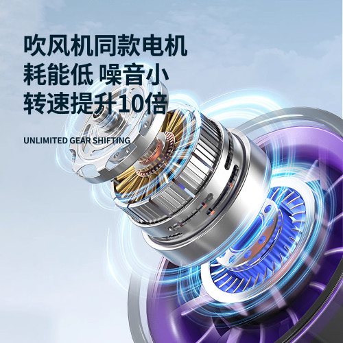 桌面100檔大風力調節手持風扇持久續航智能數顯學生宿舍旅行風扇