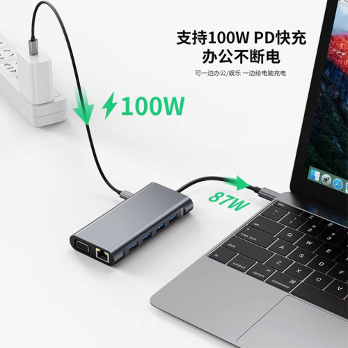 拓展隖typec擴展隖百兆網口HDMI接口SD讀卡USB-A/C多功能集分線器 拓展隖typec擴展隖百兆網口HDMI接口SD讀卡USB-A/C多功能集分線器