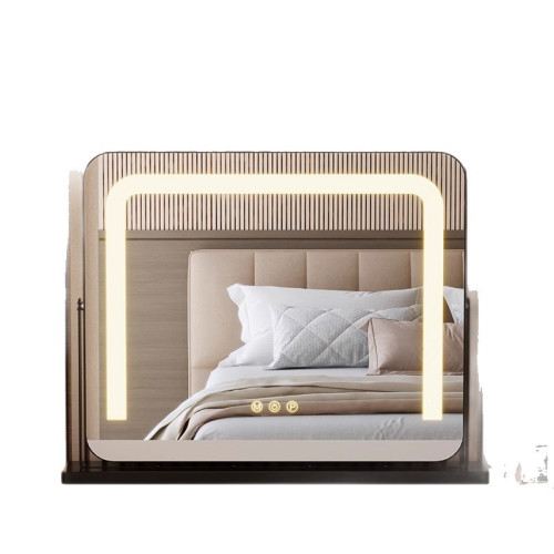 可旋轉化妝鏡桌上型桌面帶燈梳妝鏡簡約補光智能觸控梳妝台鏡子