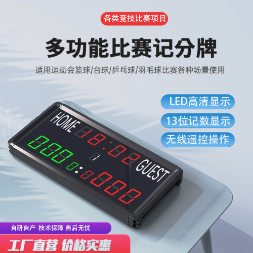 美規籃球台球比賽電子記分器正倒計時時間場次計分器記分牌足