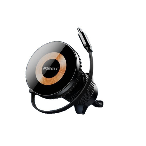 品勝PD15W車用手機支架無線充磁吸自帶伸縮線車用出風口導航支架 品勝PD15W車用手機支架無線充磁吸自帶伸縮線車用出風口導航支架