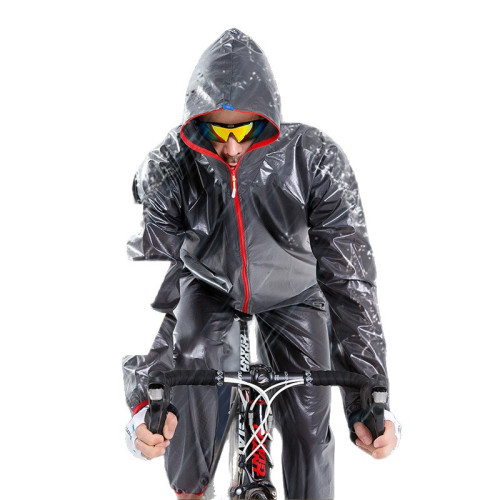 戶外騎行分體雨衣雨褲 防水PVC登山連帽防暴雨電動車外賣環衛雨披 戶外騎行分體雨衣雨褲 防水PVC登山連帽防暴雨電動車外賣環衛雨披