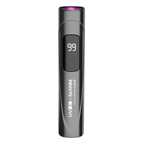 紫光燈鑒定專用驗鈔365nm可充電鑒別翡翠菸酒手電筒紫外線熒光筆