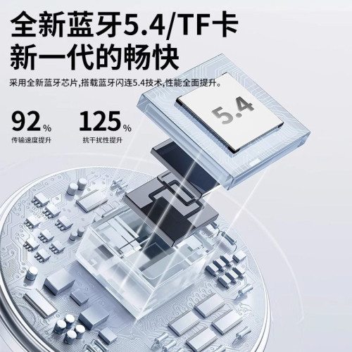 新款無線藍牙耳機運動數顯掛脖音質耳返超長續航監聽插卡降噪舒適