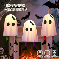 新品萬聖節幽靈吊鬼led燈串掛件鬼節恐怖氛圍室內裝飾布置掛飾