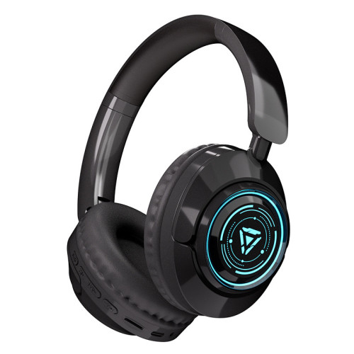 新款國潮發光圖案頭戴式耳機重低音無線藍牙