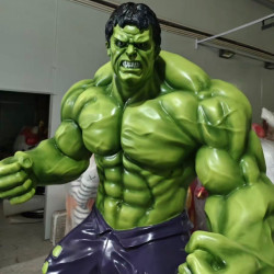 超大綠巨人手辦 浩克復仇者聯盟 2米高大型擺件 玻璃鋼樹脂雕像