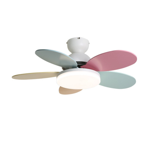 可愛彩色5葉吊扇燈吸頂風扇燈兒童房餐廳帶燈風扇吊燈家用吊扇燈 可愛彩色5葉吊扇燈吸頂風扇燈兒童房餐廳帶燈風扇吊燈家用吊扇燈